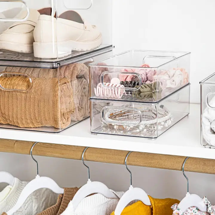 Clear Fridge and Pantry Storage Bins