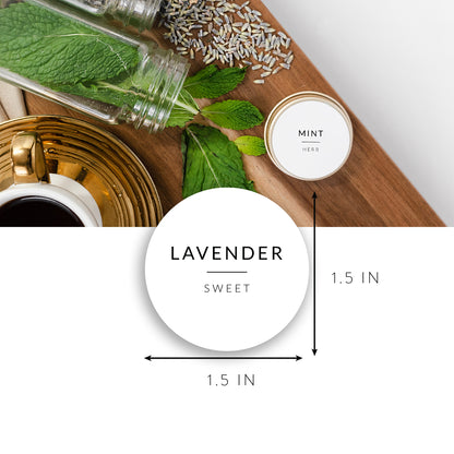 Round Minimalist Spice Labels