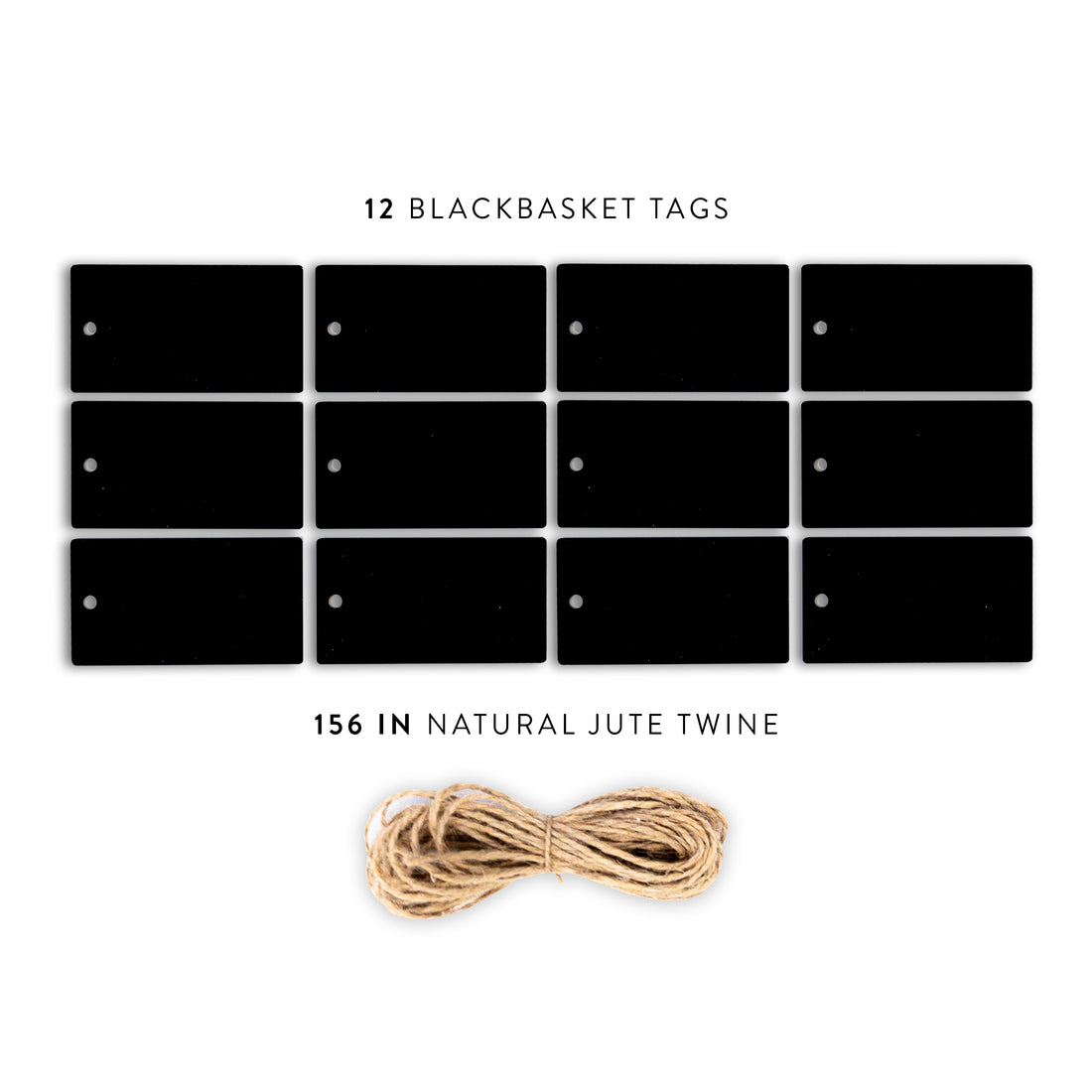 Black Basket Tags