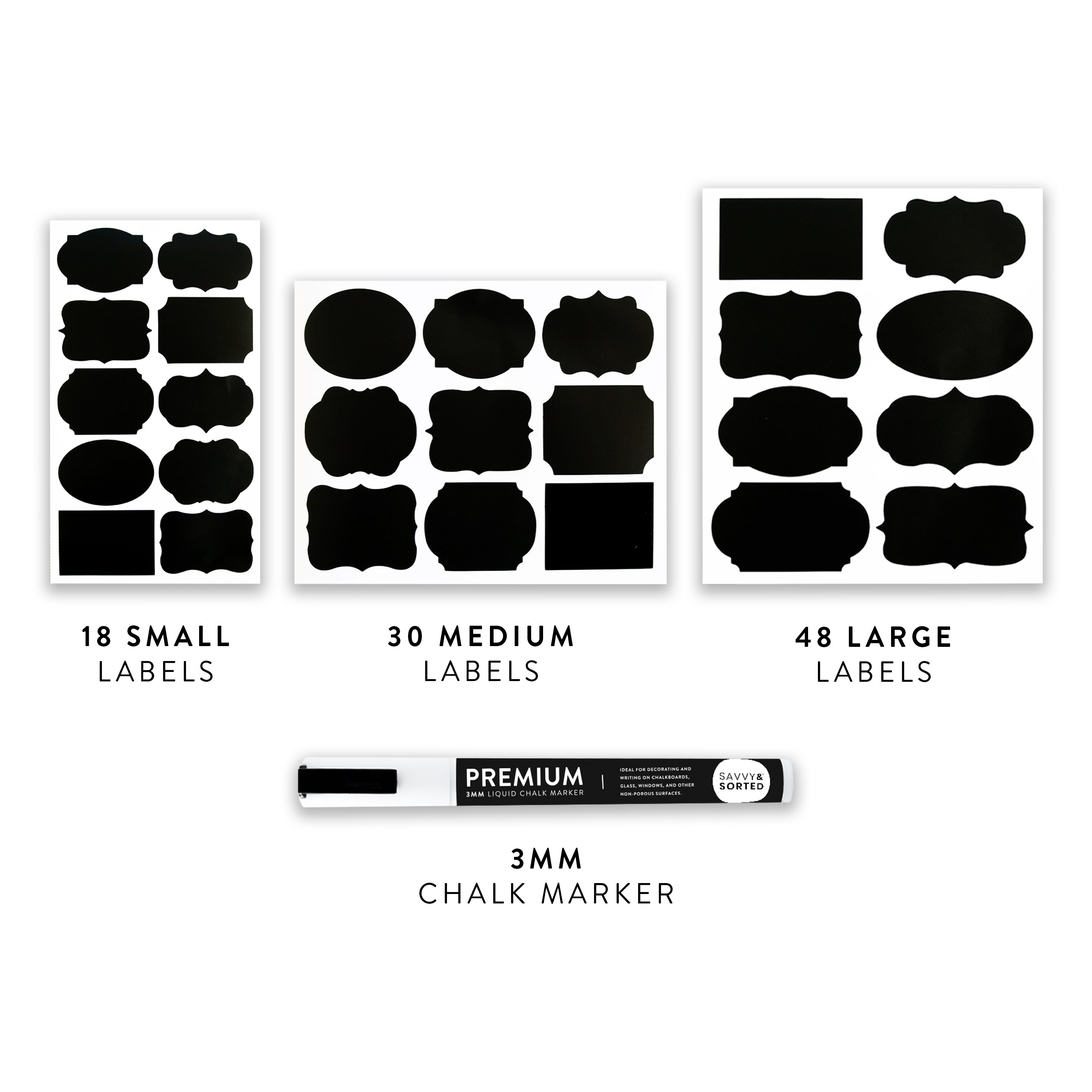 Chalkboard Labels with Chalk Marker Set