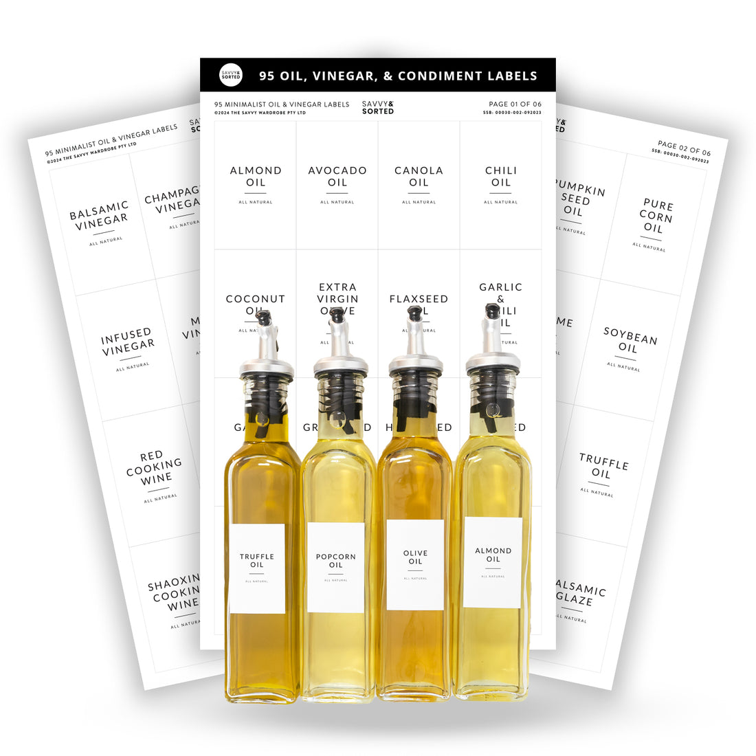 Minimalist Oil Labels