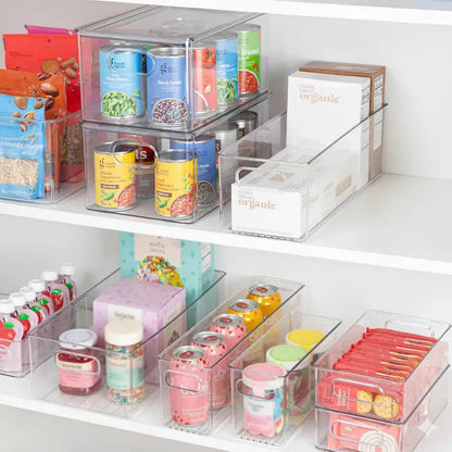 Clear Fridge and Pantry Storage Bins