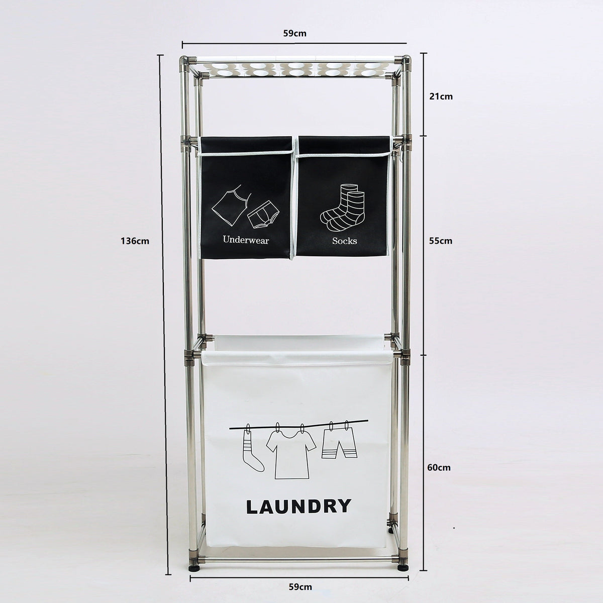 Laundry Hamper 3 Tier Laundry Sorter