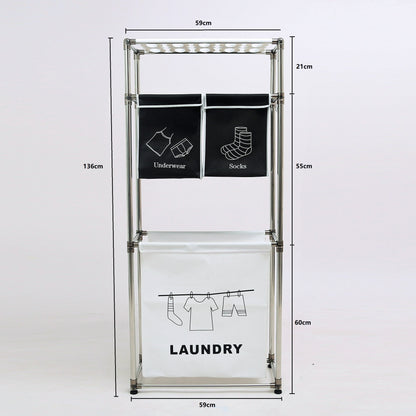 Laundry Hamper 3 Tier Laundry Sorter