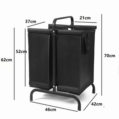 2-Tier Laundry Hamper 110L with Lid and Sorting Cards