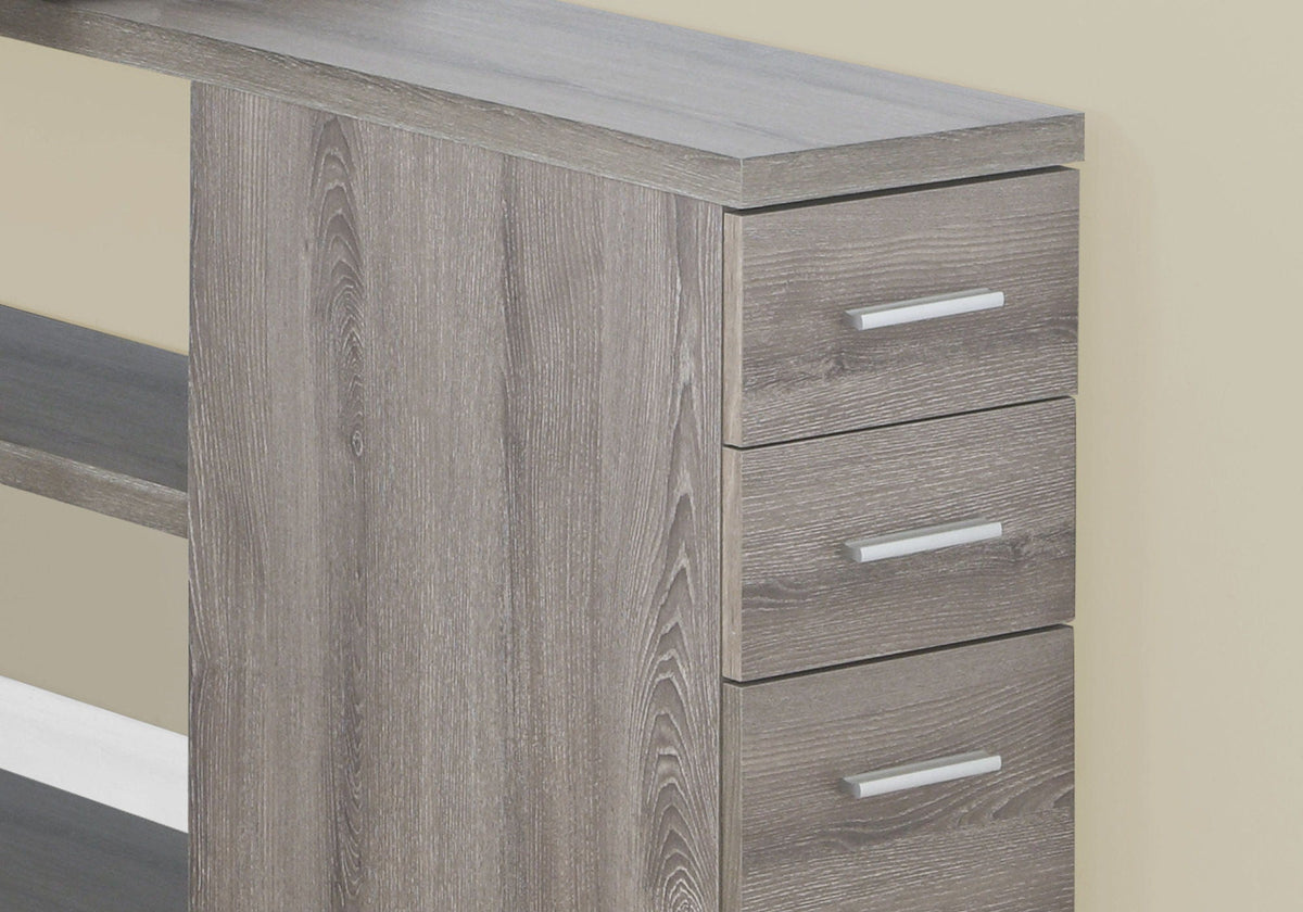 L-Shape Computer Desk with Storage Drawers