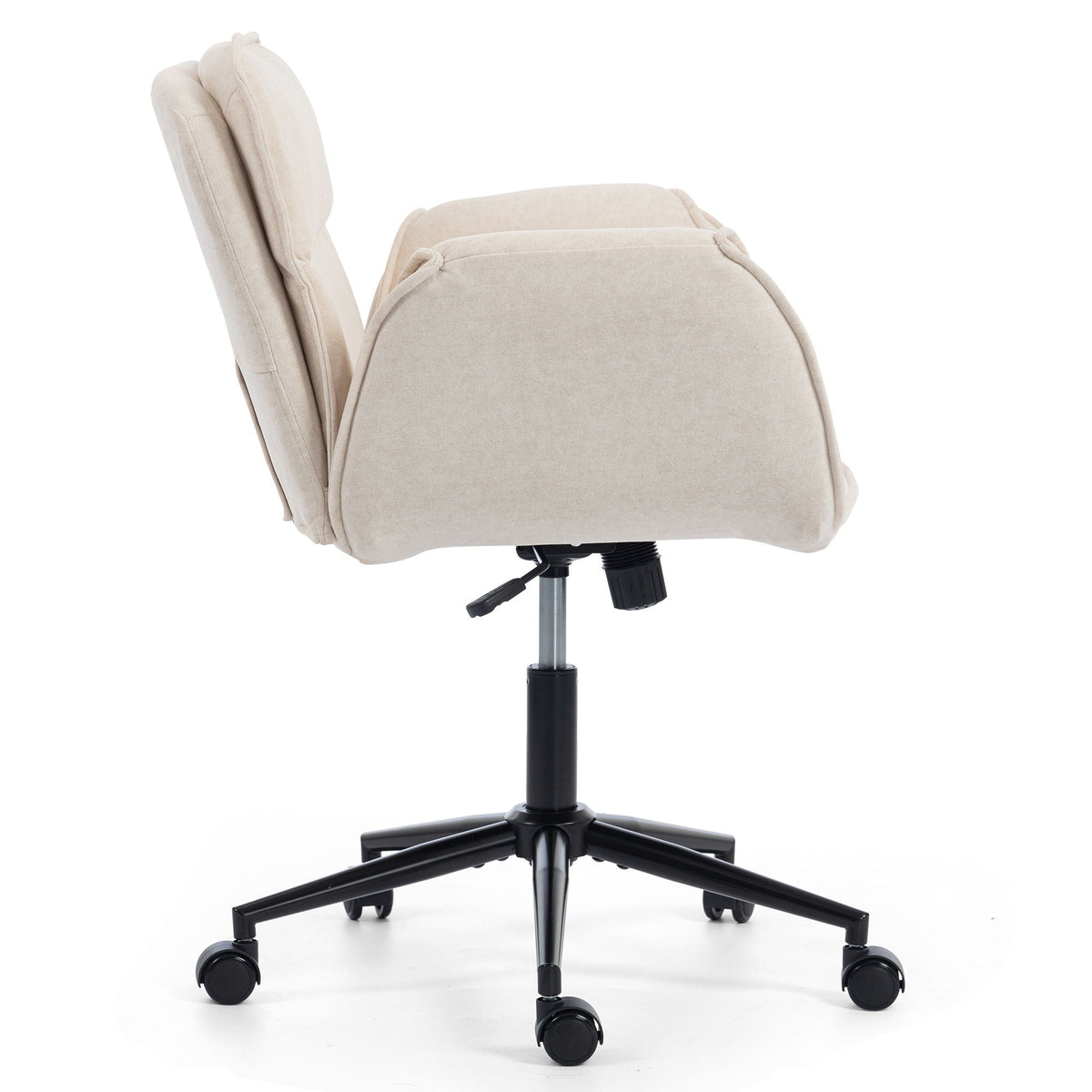 Criss Cross Swivel Desk Chair With Adjustable Armrests &amp; Wheels For Home Office