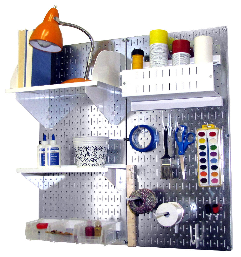 Craft &amp; Hobby Pegboard Organizer Kit - Pegboard With Accessories