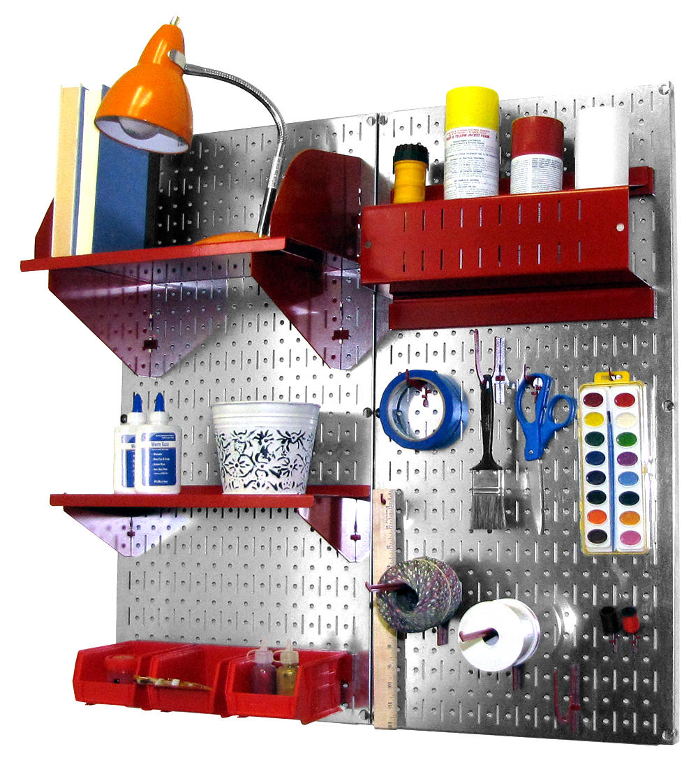 Craft &amp; Hobby Pegboard Organizer Kit - Pegboard With Accessories