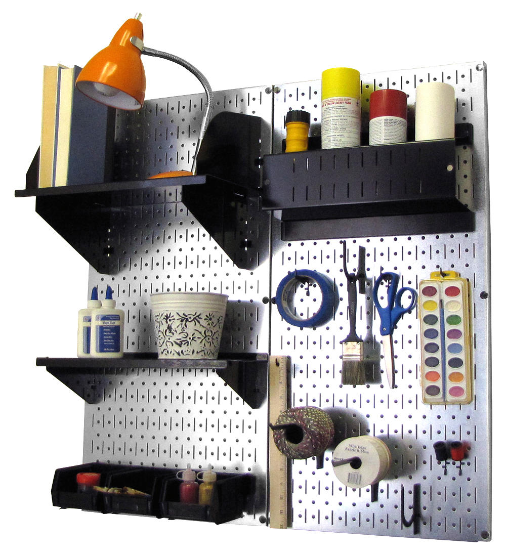 Craft &amp; Hobby Pegboard Organizer Kit - Pegboard With Accessories