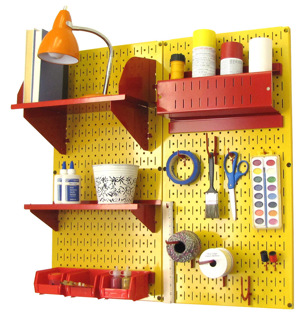 Craft &amp; Hobby Pegboard Organizer Kit - Pegboard With Accessories