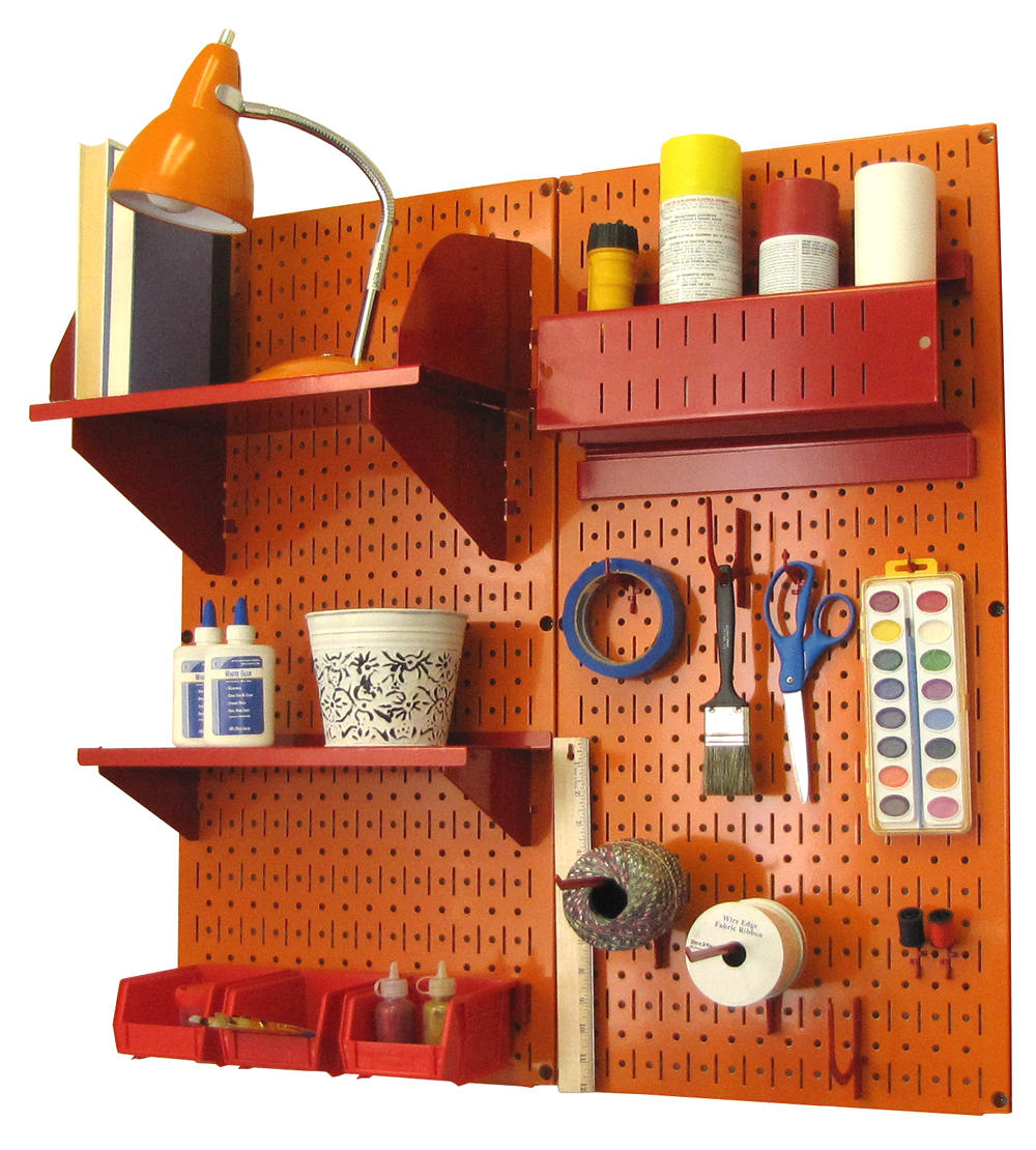 Craft &amp; Hobby Pegboard Organizer Kit - Pegboard With Accessories