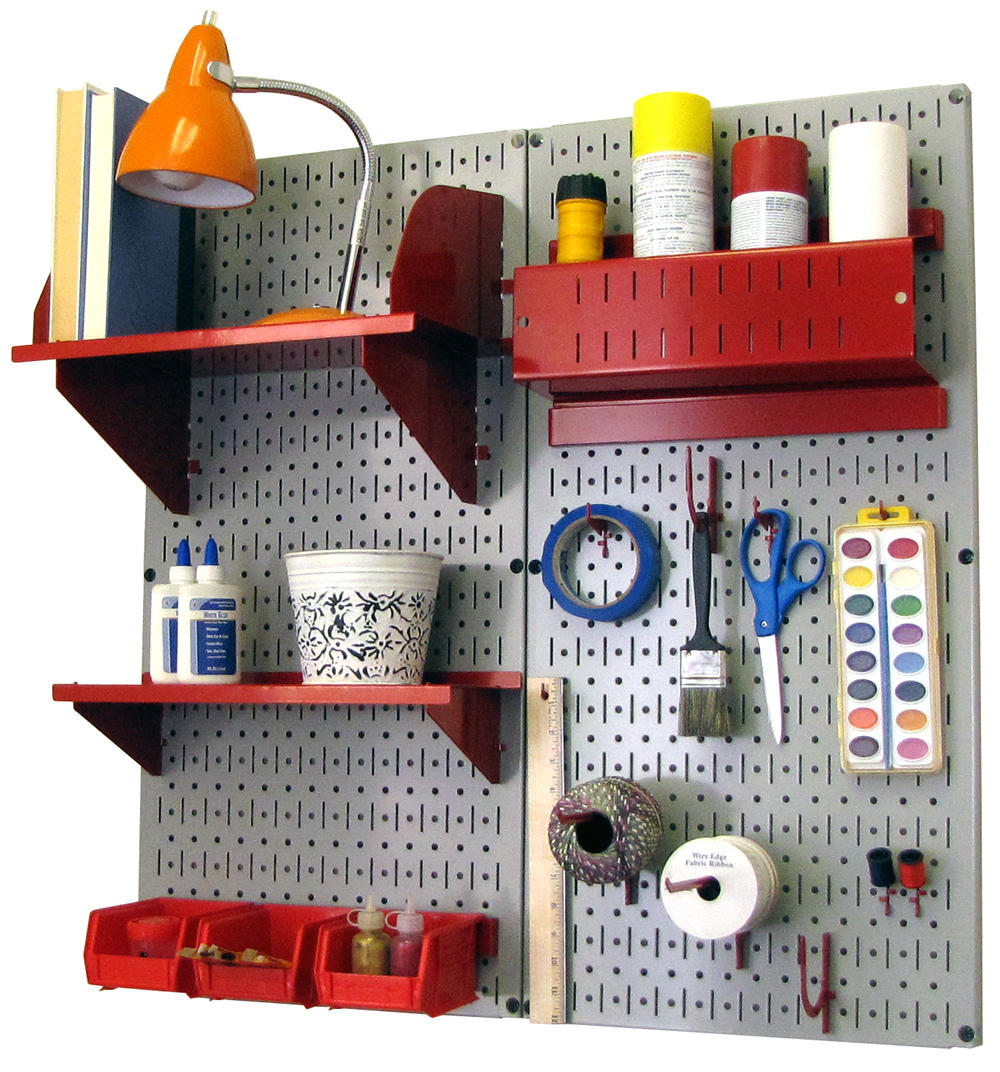 Craft &amp; Hobby Pegboard Organizer Kit - Pegboard With Accessories
