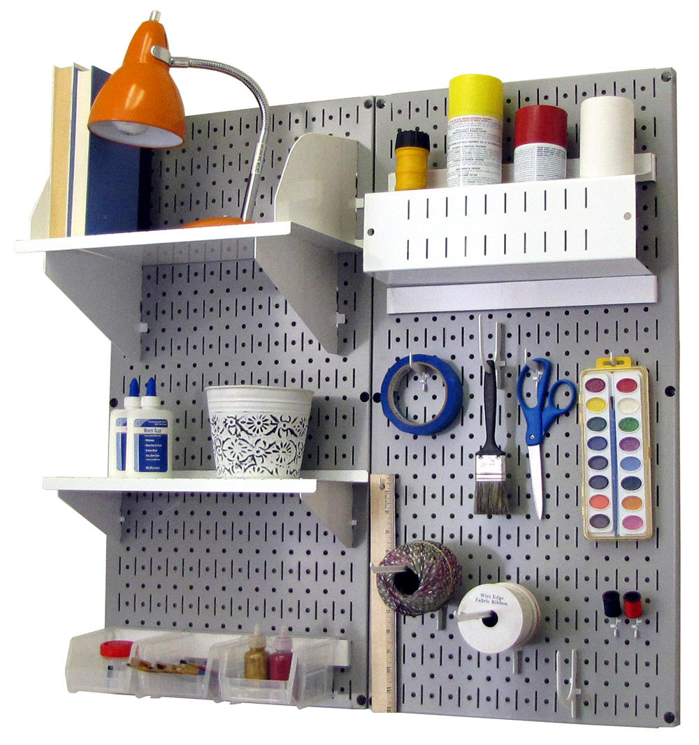 Craft &amp; Hobby Pegboard Organizer Kit - Pegboard With Accessories