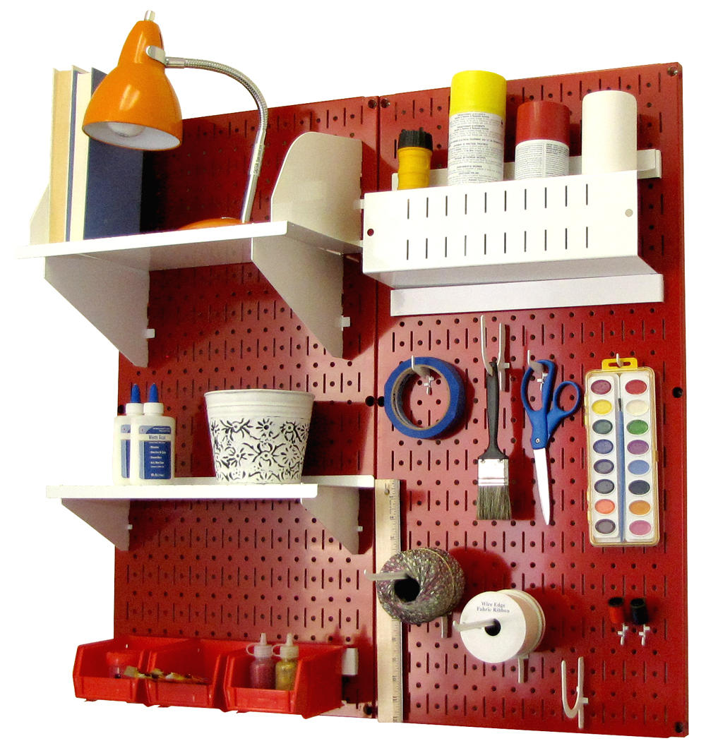 Craft &amp; Hobby Pegboard Organizer Kit - Pegboard With Accessories
