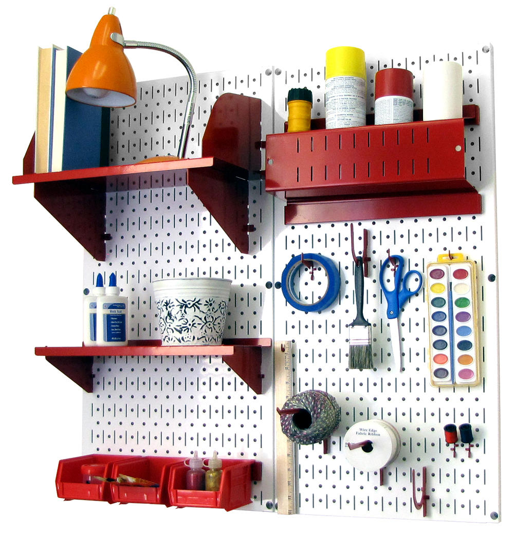 Craft &amp; Hobby Pegboard Organizer Kit - Pegboard With Accessories