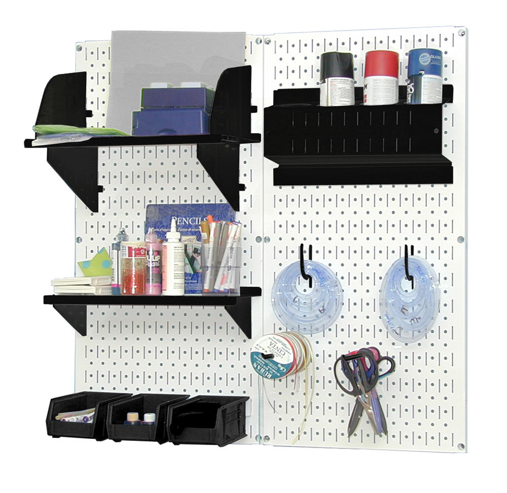 Craft &amp; Hobby Pegboard Organizer Kit - Pegboard With Accessories