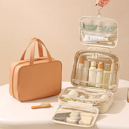 Hanging Travel Toiletry Bag - Large Capacity Makeup Organizer with Multiple Compartments