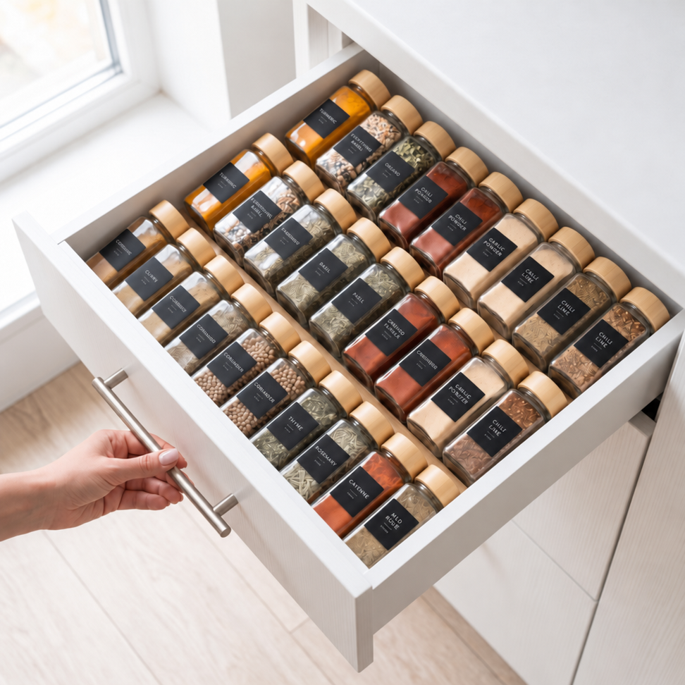 Large Spice Drawer Organization Set