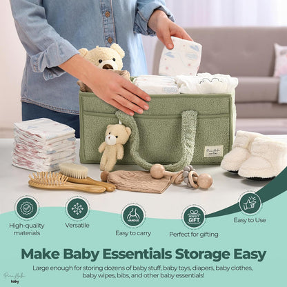 Diaper Caddy Organizer For Changing Table