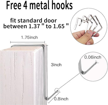 2 Pack Extra Large Hanging Crystal Clear Over Door Shoe Organizers, Closet Shoe Rack Organizer, 12+6 Pockets, 8 Hooks, Grey (59" x 21.6")