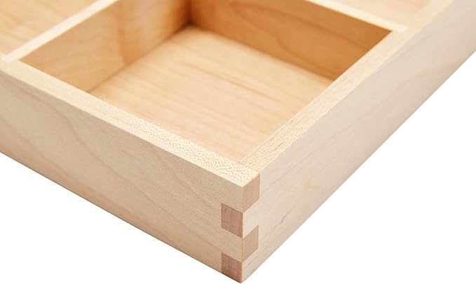 pandapark Wood Organizer Tray,Black Walnut,Desk &amp; Drawer Storage Box (Maple Master)