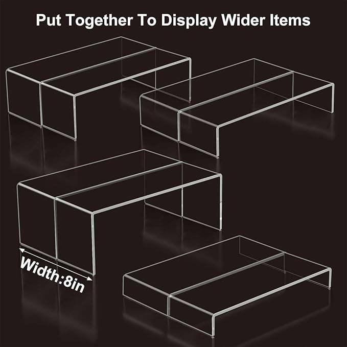 Acrylic Display Risers,12&