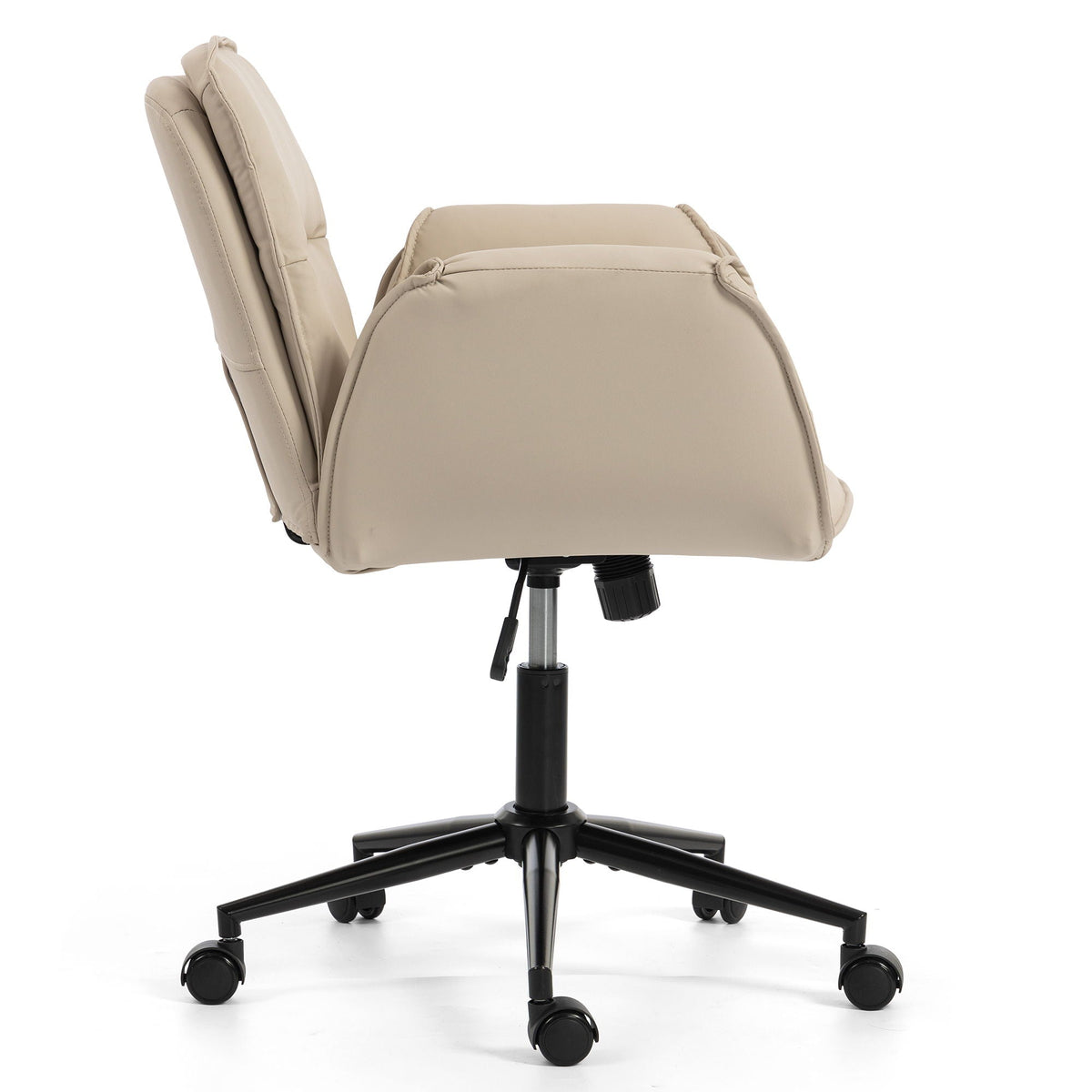 Criss Cross Swivel Desk Chair With Adjustable Armrests &amp; Wheels For Home Office