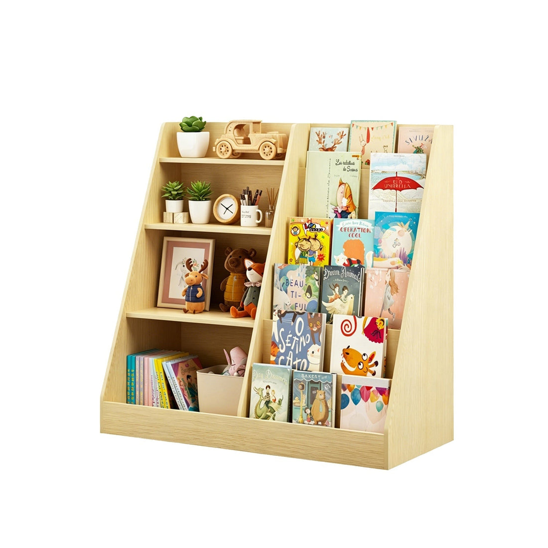 Kids Bookshelf with Toy Storage Organiser, 34.65" Multi-Tier – image 2
