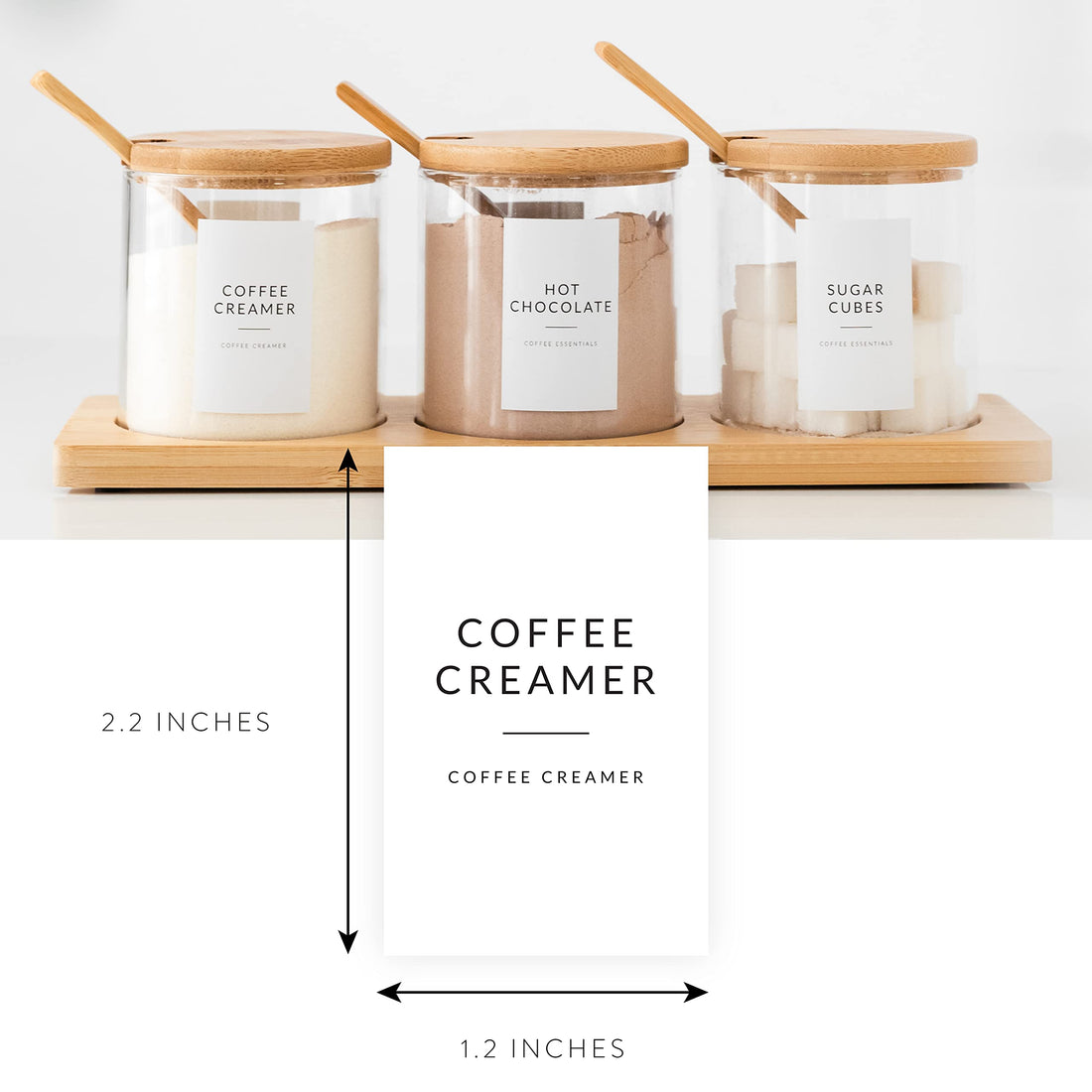 White Minimalist Coffee Station Labels