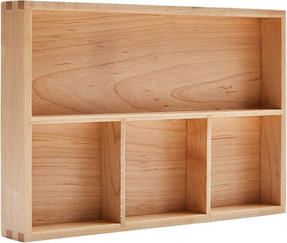 pandapark Wood Organizer Tray,Black Walnut,Desk &amp; Drawer Storage Box (Maple Master)