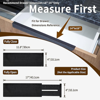Utoplike Bamboo Dresser Drawer Dividers, 4&