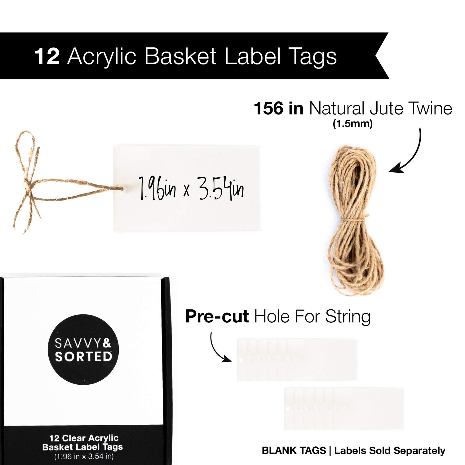 Clear Basket Tags