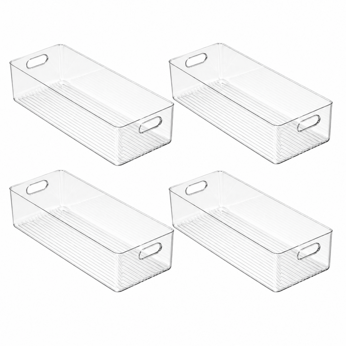 Clear Fridge and Pantry Storage Bins