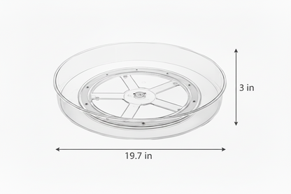 Clear Lazy Susan Turntable Rotates 360°
