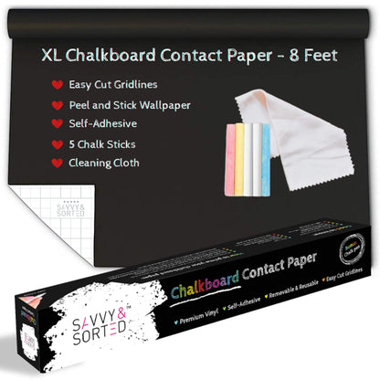 Black Chalkboard Contact Paper Roll