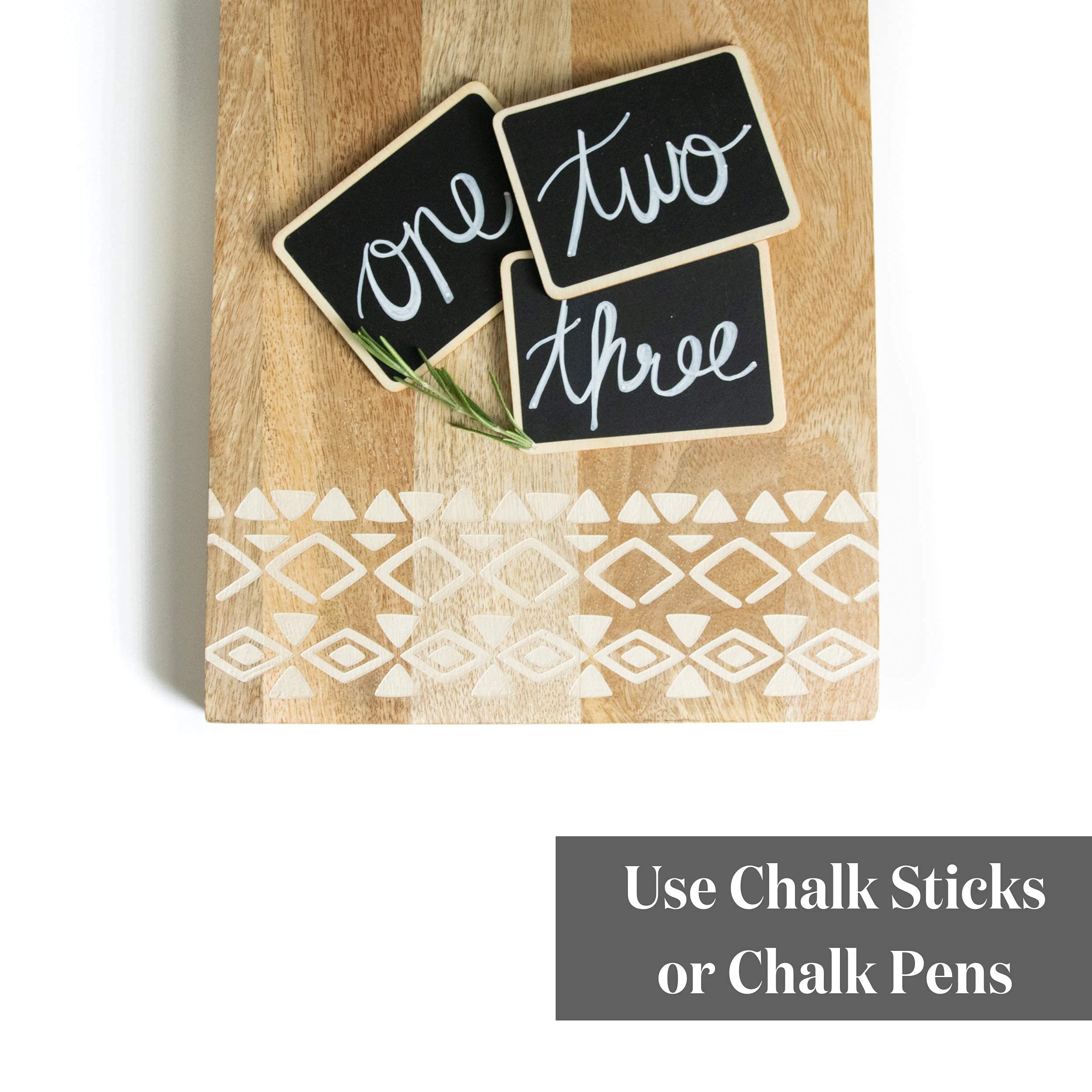 Mini Chalkboard Signs for Food - 18 Small Chalk Signs Including 3 White Chalk Sticks - Food Signs for Party - Little Chalkboards - Party Food Labels Buffet Cheese Signs Candy Table Party Supplies