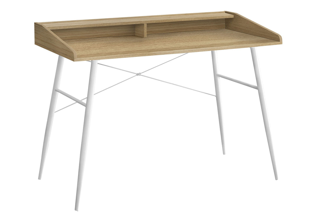 Computer Desk for Home Office, Laptop, Storage Shelves – Natural