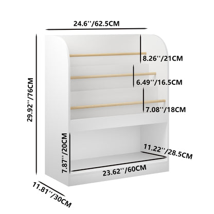 Kids Bookshelf with 3-Tier Front-Facing Display &amp; Toy Storage