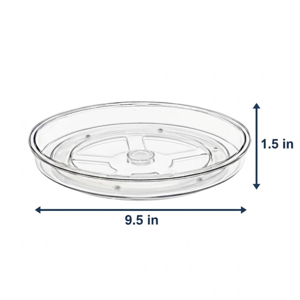 Clear Lazy Susan Turntable Rotates 360°