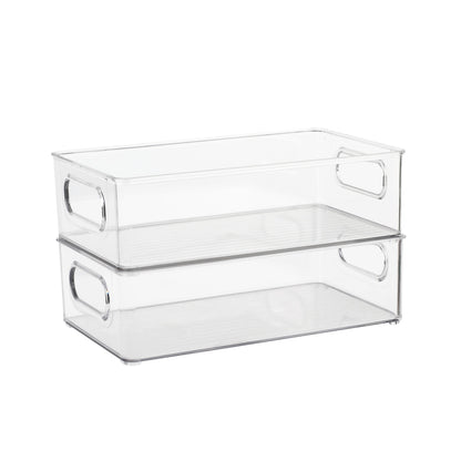Clear Fridge and Pantry Storage Bins