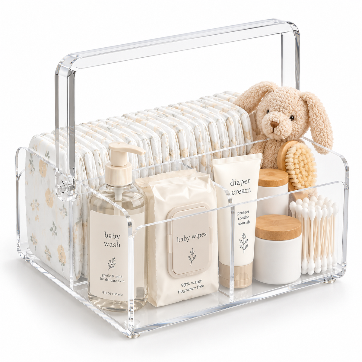 Premium Acrylic Diaper Organizer