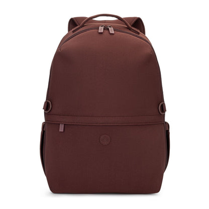 Brown backpack on a white background