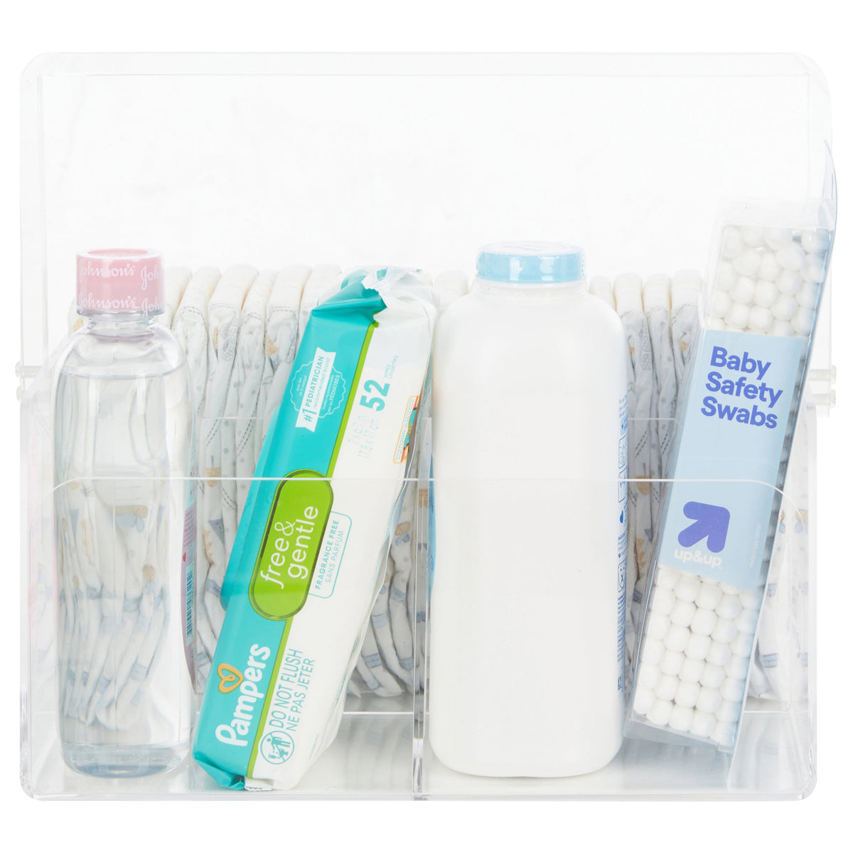 LELLOBABY™ - "Mommy Tool Box" Premium Acrylic Diaper Organizer