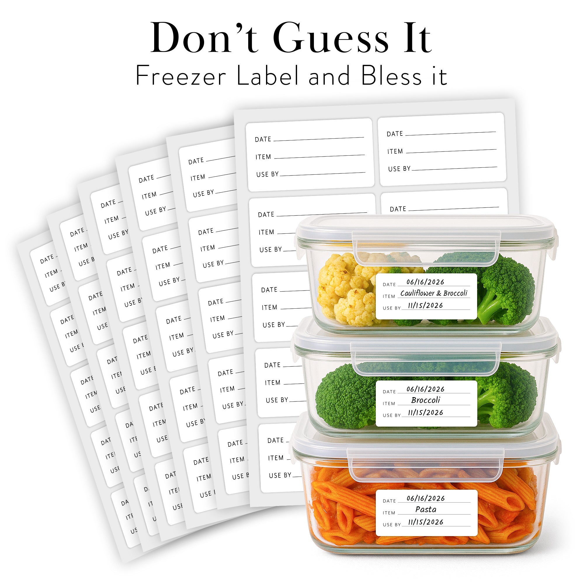 Meal Prep and Freezer Food Labels