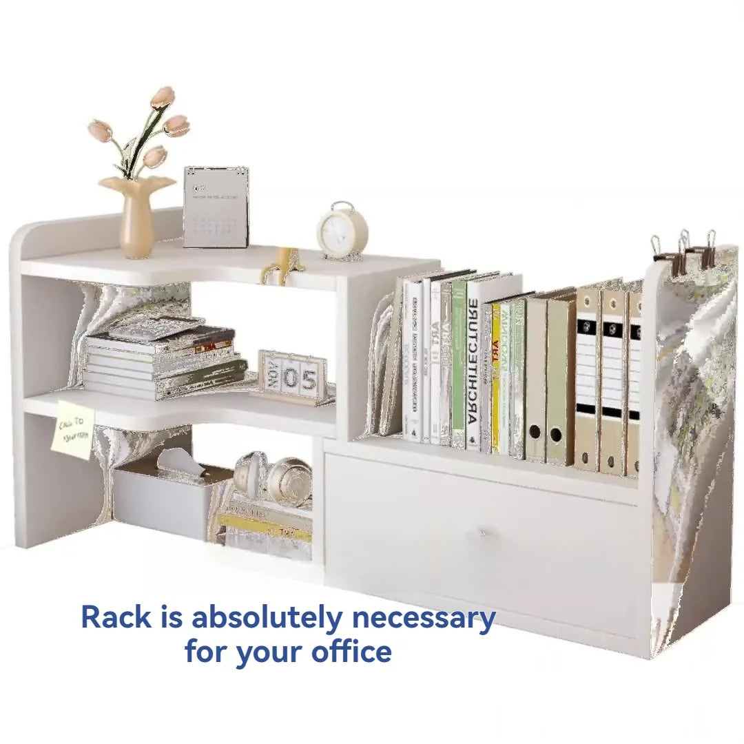 Bookshelf Office Desktop Storage Shelves Multi layer Scalable Shelves Student Desk Storage Boxes Sma – image 2