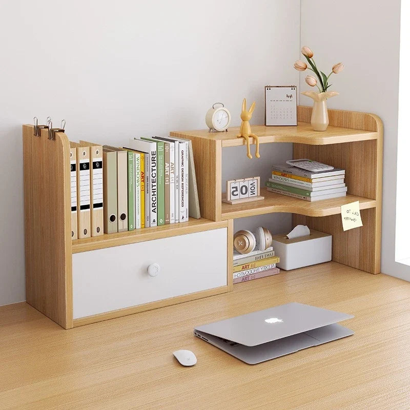 Bookshelf Office Desktop Storage Shelves Multi layer Scalable Shelves Student Desk Storage Boxes Sma