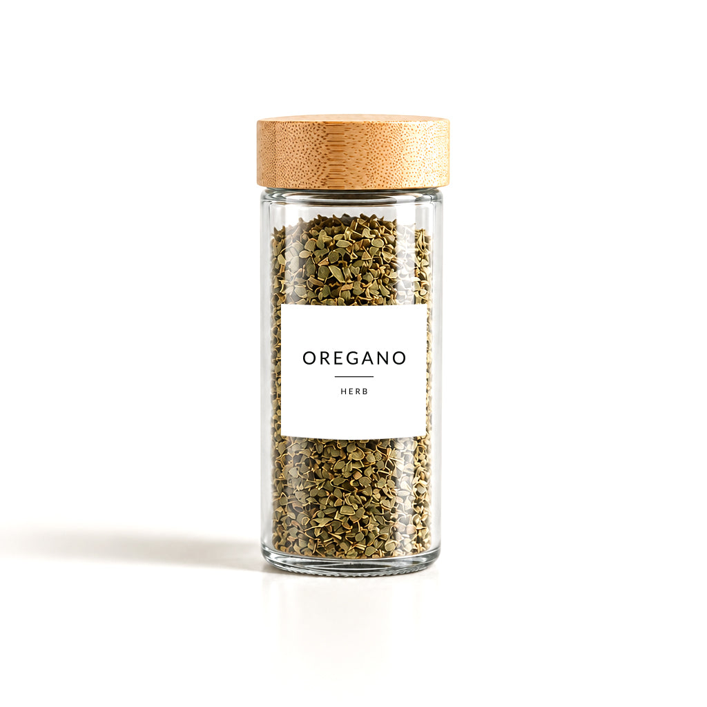 1 pk Round Spice Jar with Bamboo Lid