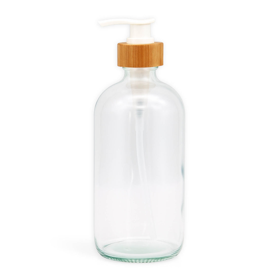 Clear Glass Bottle with Pump Dispenser 500ml