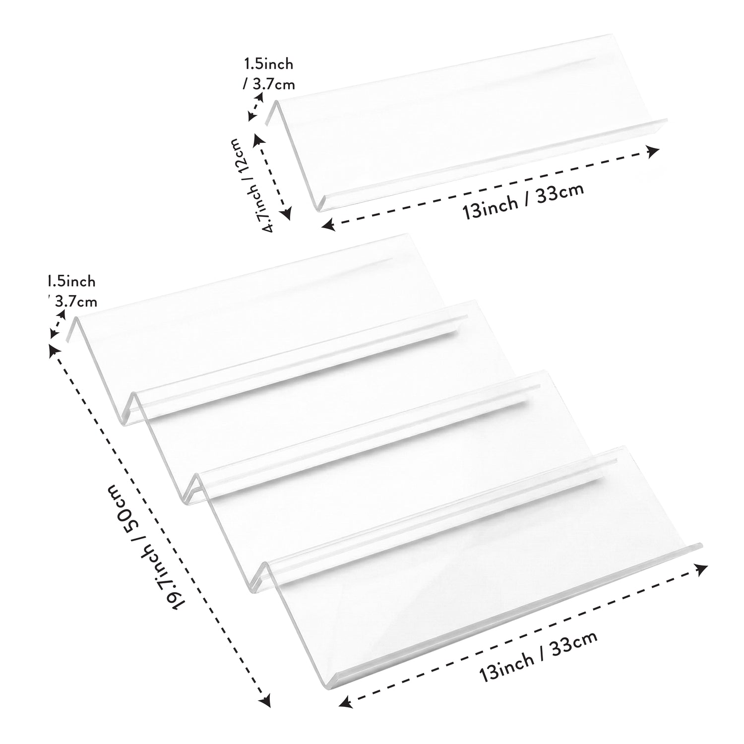 Acrylic Spice Racks - 4 PACK